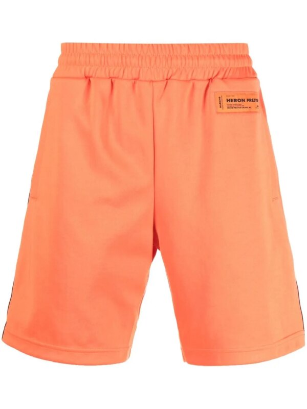Heron Preston short de sport à bande logo - Orange
