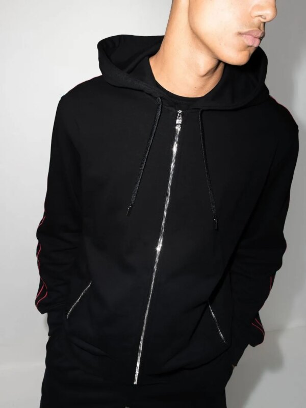 Alexander McQueen Hoodie met logoband - Zwart