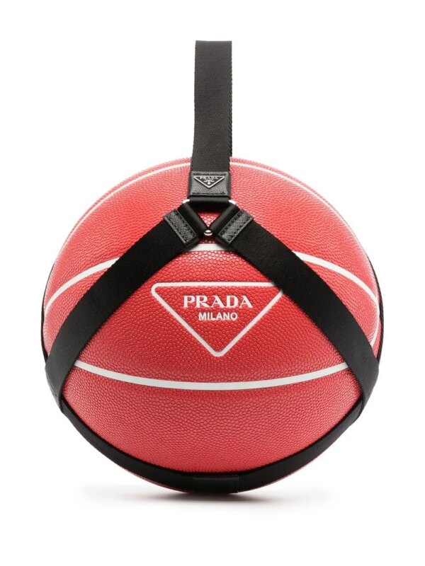 Prada ballon de basket à logo imprimé - Rouge