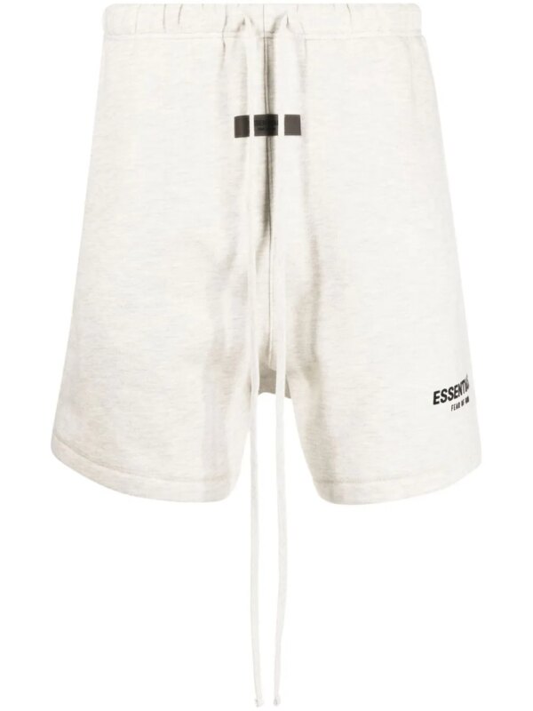 FEAR OF GOD ESSENTIALS short de sport imprimé à lien de resserrage - Tons neutres