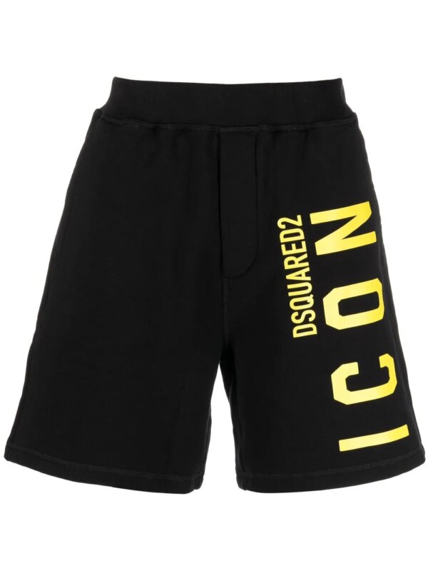 DSQUARED2 short de sport à logo Icon - Noir