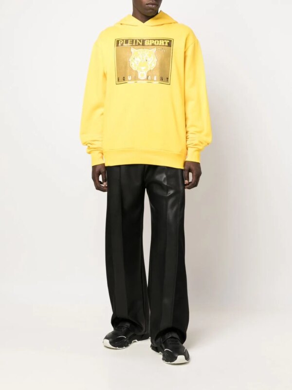 Plein Sport Hoodie met grafische print - Geel