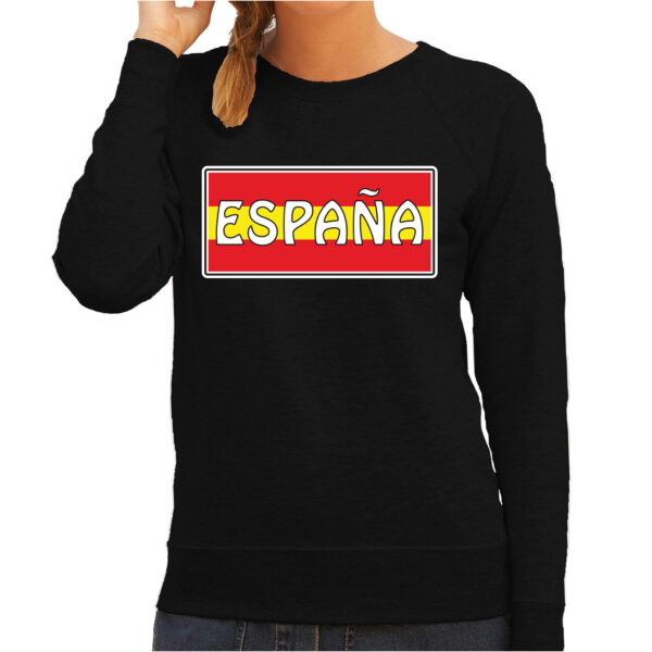 Spanje / Espana landen sweater zwart voor dames