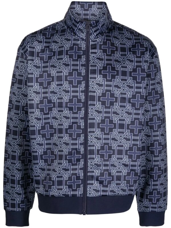 Ksubi veste de sport zippée à motif monogrammé - Bleu