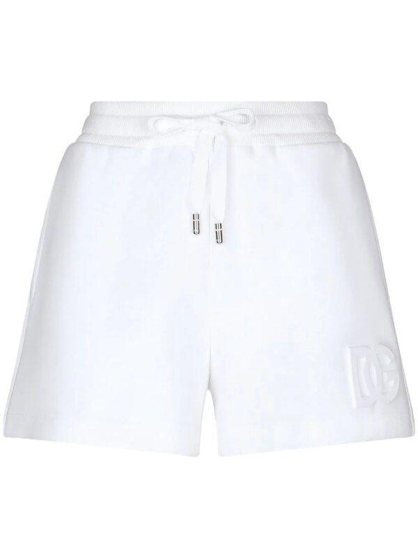 Dolce & Gabbana short de sport à logo DG - Blanc
