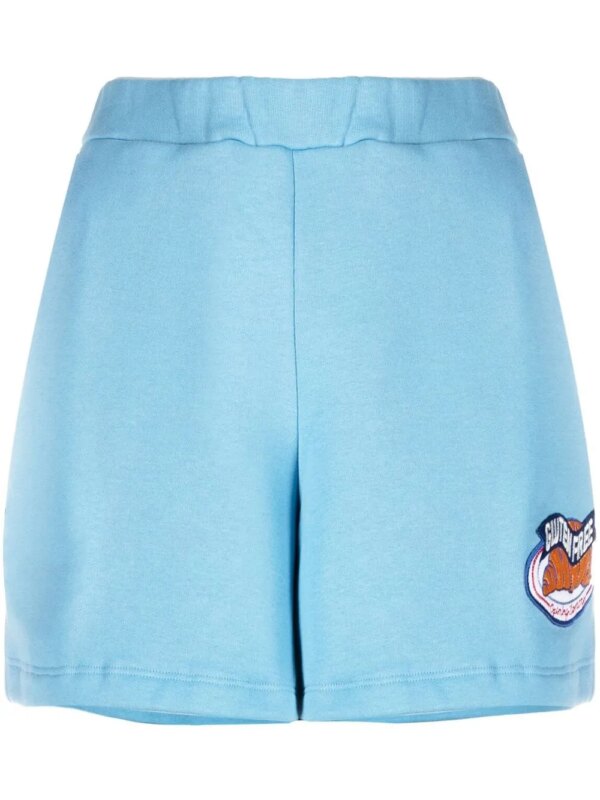 Opening Ceremony short de sport à détail de patch - Bleu