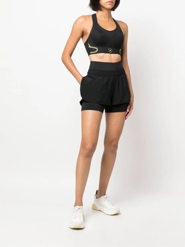 adidas by Stella McCartney True Pace hardloop sport-bh - Zwart
