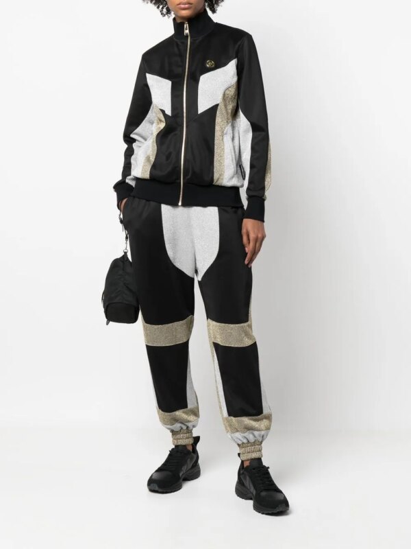 Plein Sport Trainingspak met metallic vlakken - Zwart