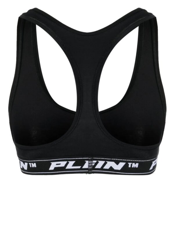 Philipp Plein Sport-bh met logo - Zwart