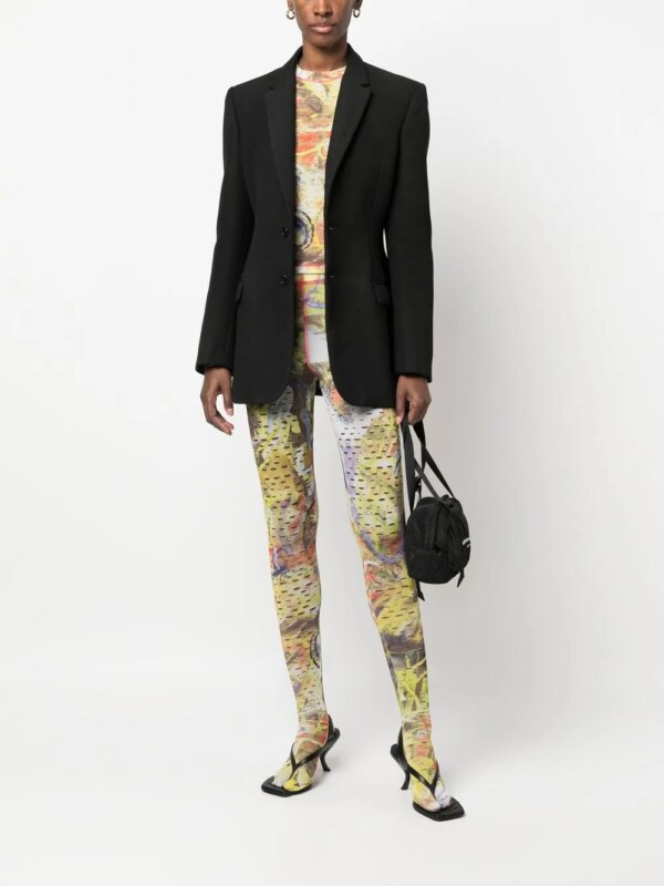Diesel Legging met abstracte print - Geel