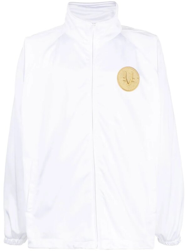 VETEMENTS veste zippée à patch logo - Blanc
