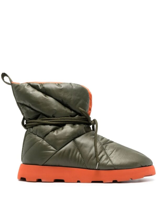 PIUMESTUDIO bottines Laccio à chevilles rembourrées - Vert