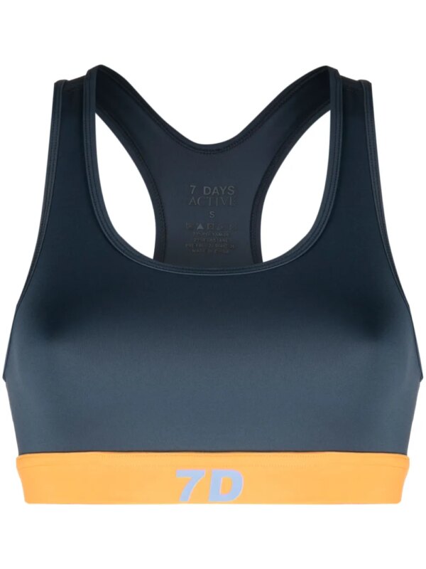 7 DAYS Active brassière de sport à logo imprimé - Bleu