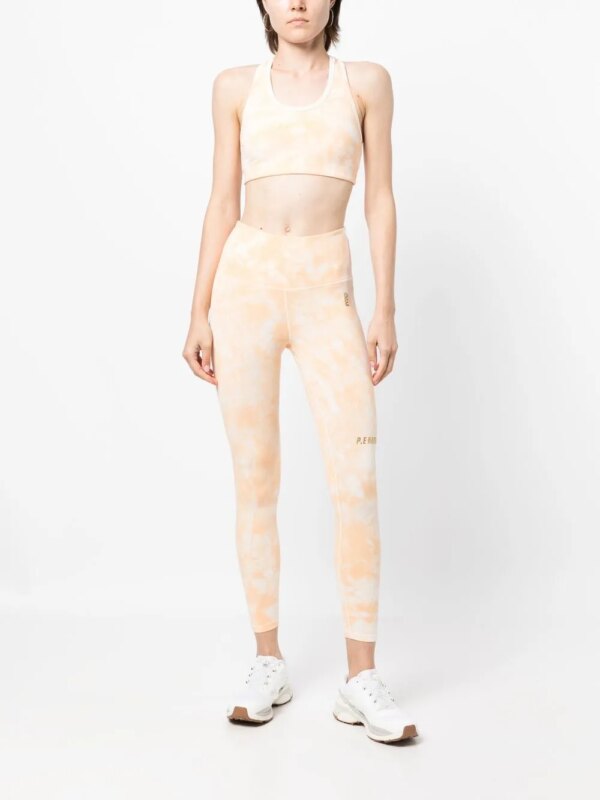 P.E Nation Sport-bh met tie-dye - Oranje