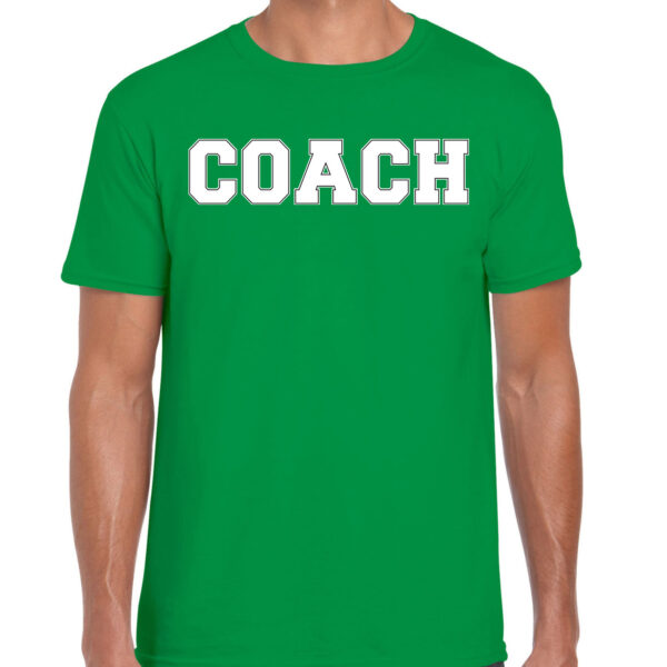 Bellatio Decorations Cadeau t-shirt voor heren - coach - groen - bedankje - verjaardag