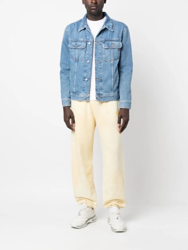 Diesel Trainingsbroek met logo-reliëf - Geel