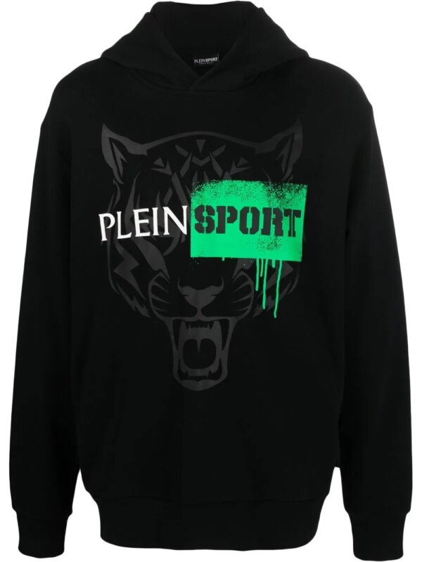 Plein Sport hoodie à motif tigre - Noir