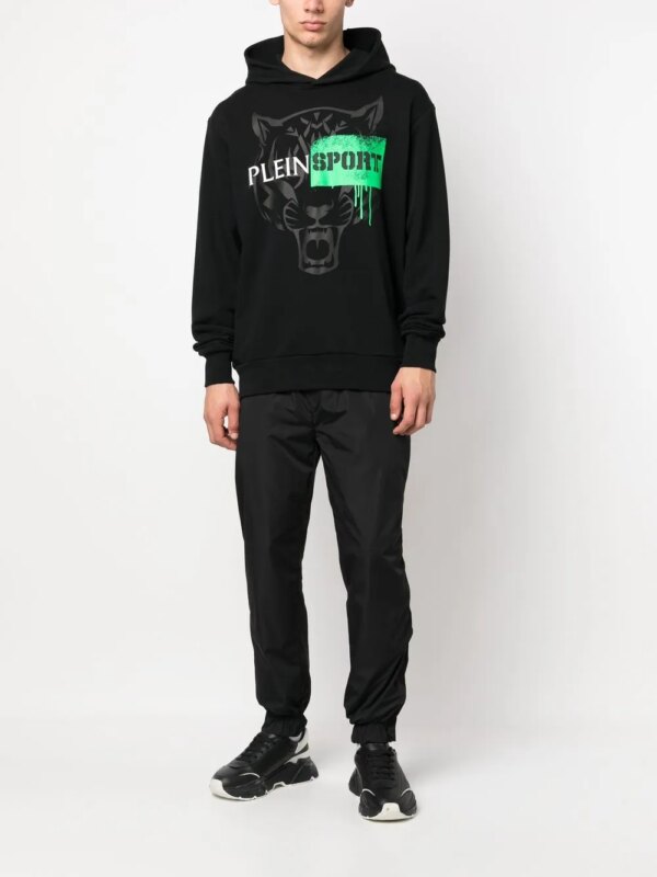 Plein Sport Hoodie met lange mouwen - Zwart