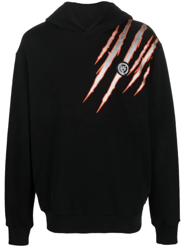 Plein Sport hoodie à imprimé graphique - Noir