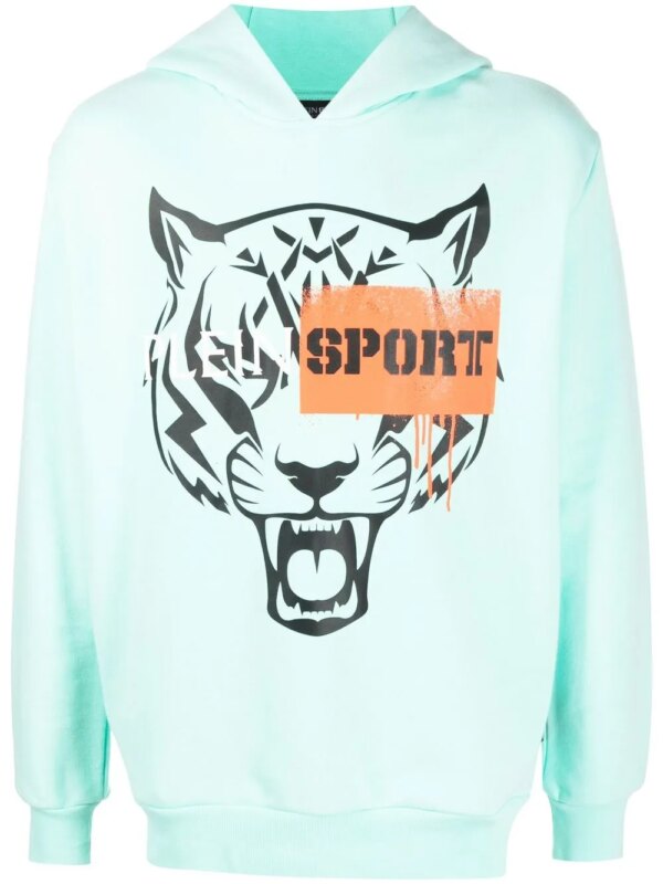 Plein Sport hoodie à motif tigre - Vert