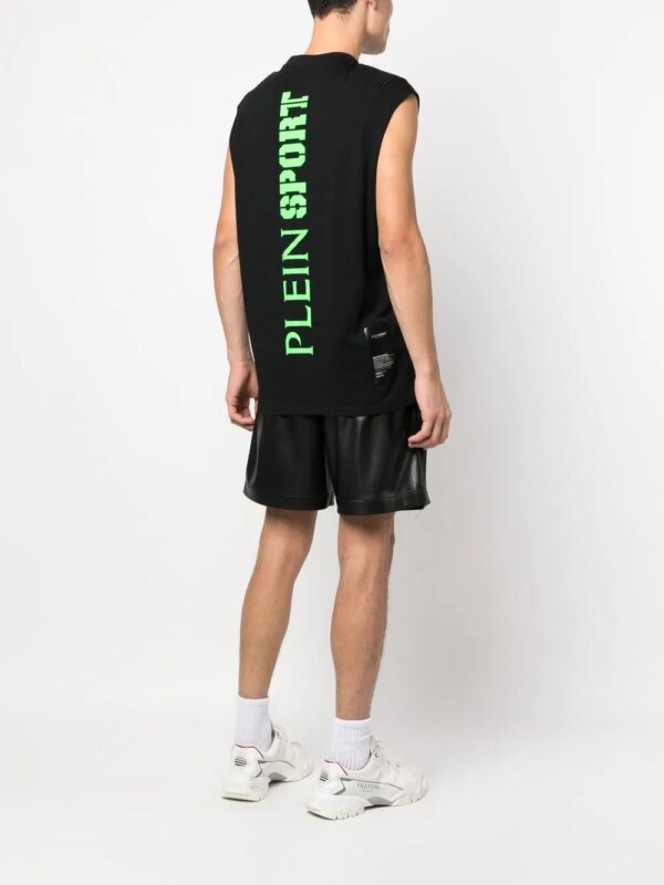 Plein Sport Tanktop met logopatch - Zwart