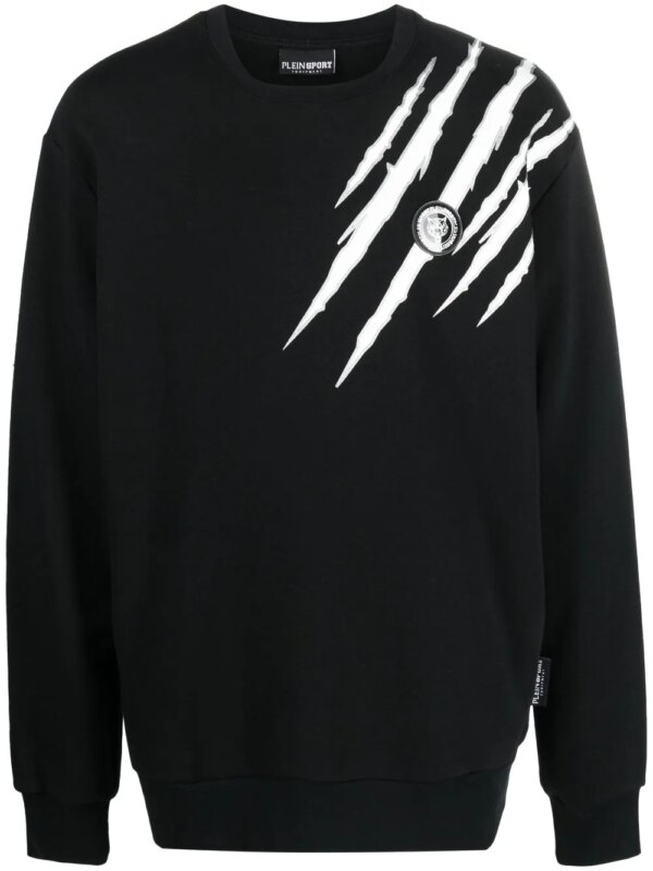 Plein Sport sweat à imprimé graphique - Noir