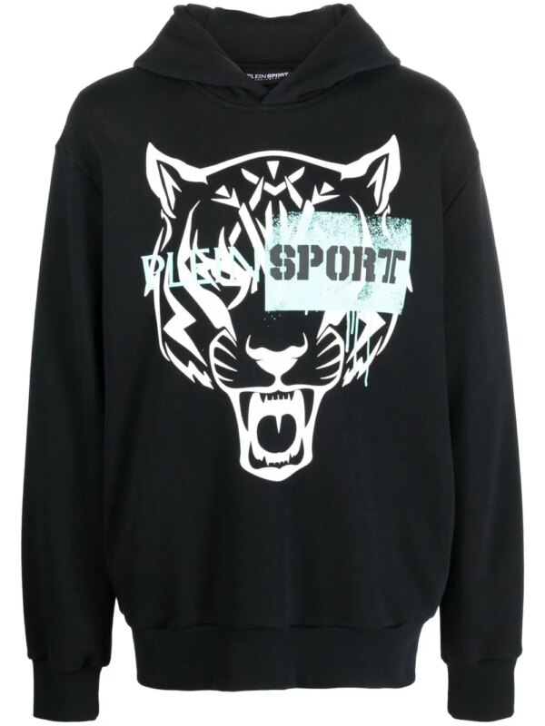 Plein Sport hoodie à motif tigre - Noir