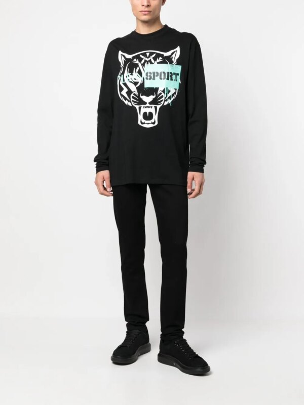 Plein Sport Overhemd met tijgerpatroon - Zwart