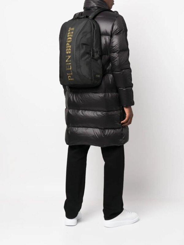 Plein Sport Rugzak met logoprint - Zwart