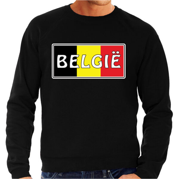 Belgie landen sweater zwart voor heren