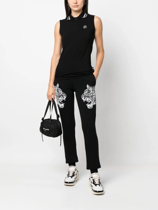 Plein Sport Mouwloos poloshirt - Zwart