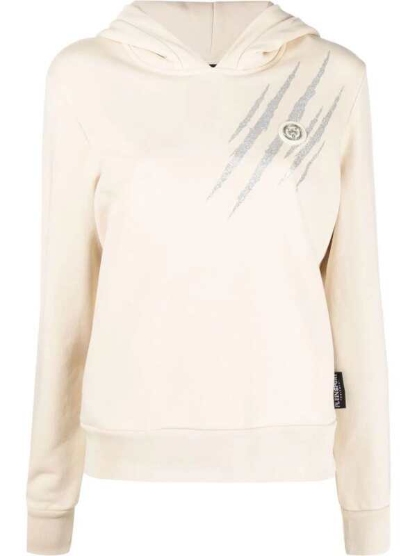 Plein Sport hoodie Scratch en coton - Tons neutres