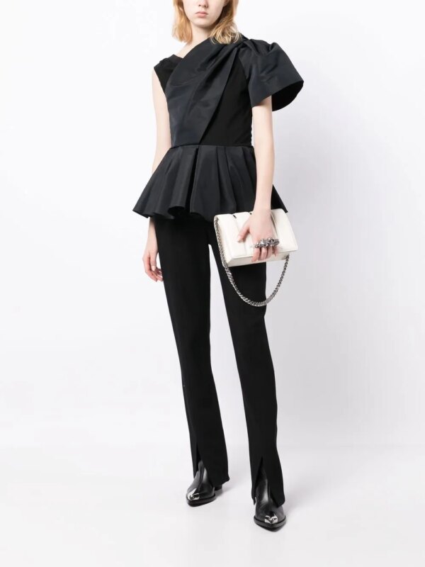 Alexander McQueen Slash tas met studs - Wit