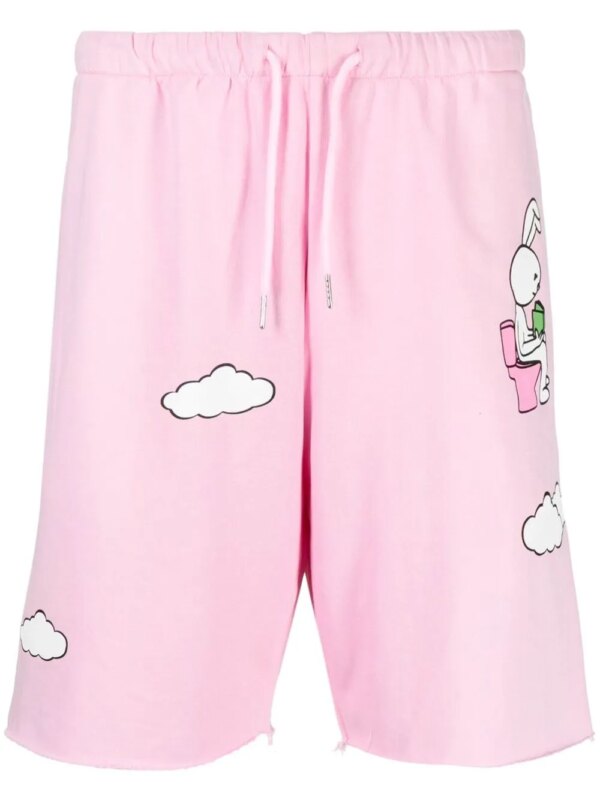 Natasha Zinko short de sport Bunny and Clouds - Rose