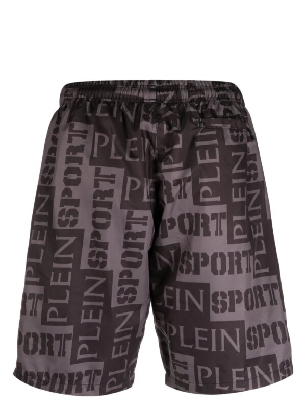 Plein Sport Zwembroek met logoprint - Zwart