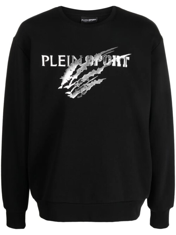 Plein Sport sweat à logo imprimé - Noir