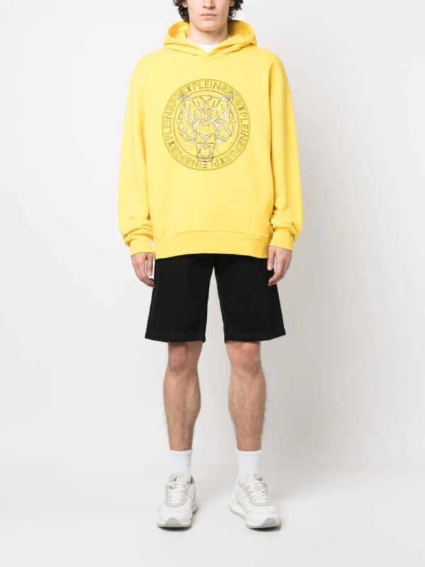 Plein Sport Hoodie met logoprint - Geel