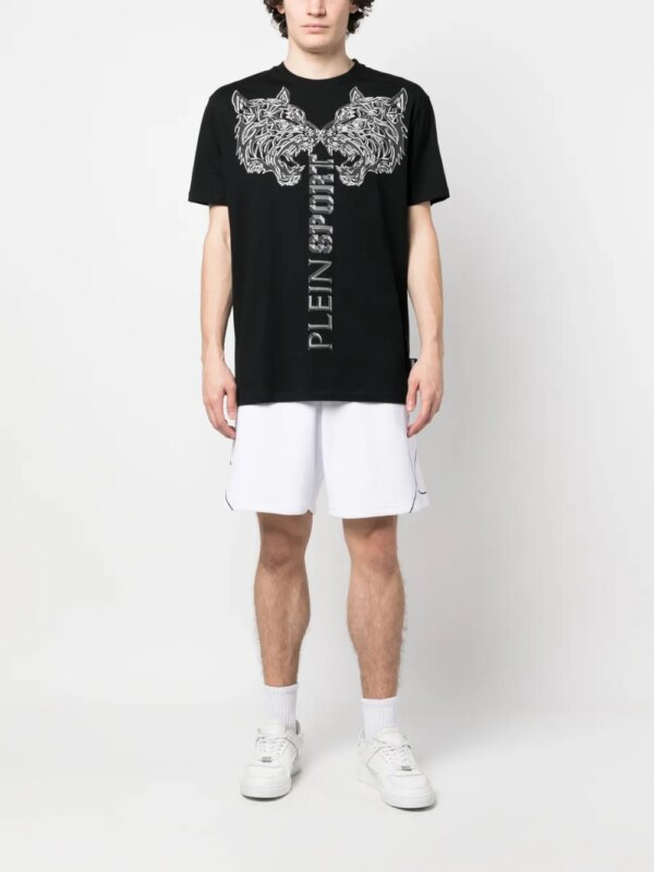 Plein Sport T-shirt met tijgerprint - Zwart