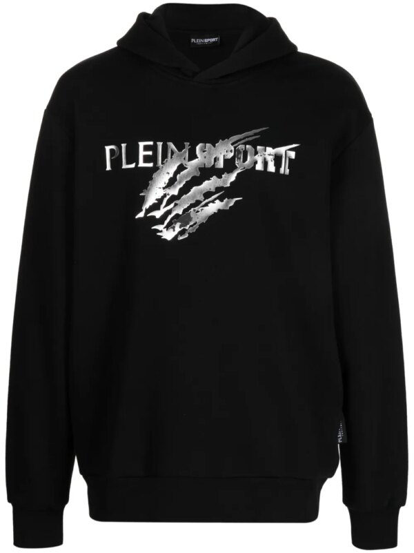 Plein Sport hoodie à logo imprimé - Noir