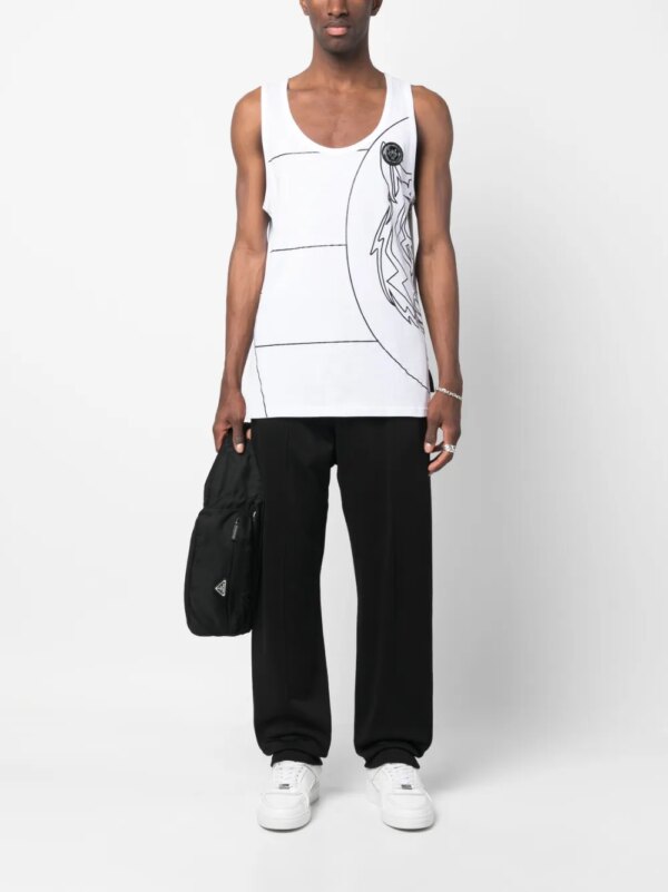 Plein Sport Tanktop met ronde hals - Wit