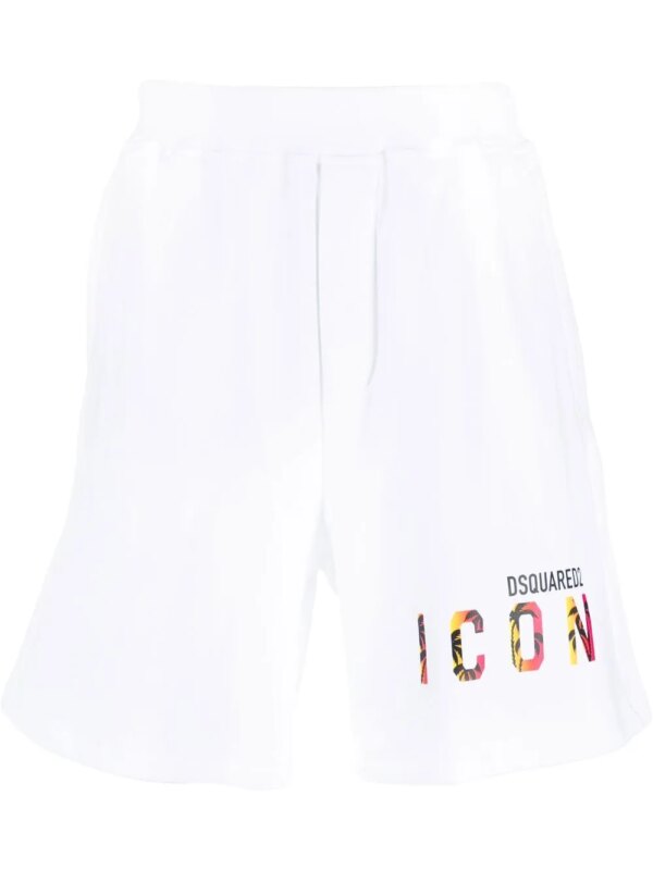 DSQUARED2 short à logo Icon imprimé - Blanc