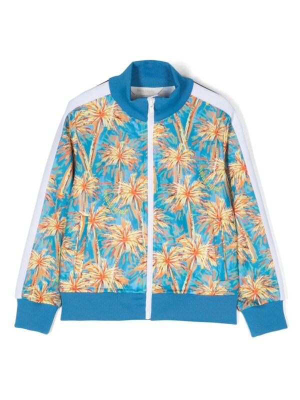 Palm Angels Kids veste de sport à fermeture zippée - Bleu