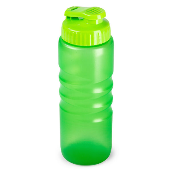 Plasticforte Drinkfles/waterfles/bidon - 650 ml - transparant/groen - kunststof
