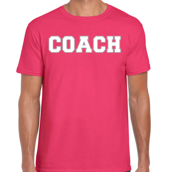 Bellatio Decorations Cadeau t-shirt voor heren - coach - roze - bedankje - verjaardag
