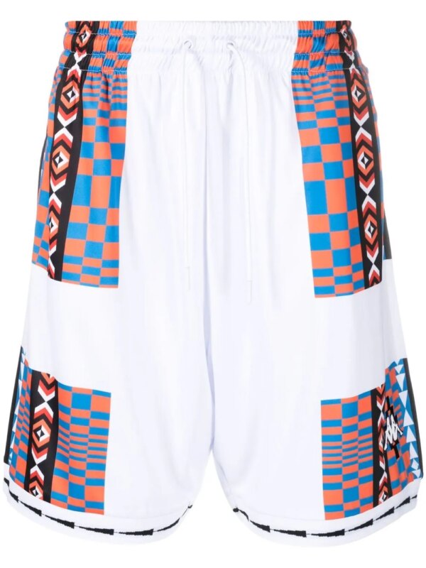 COUNTY OF MILAN short de sport Aop Folk Kappa - Blanc