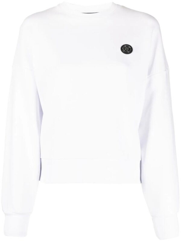 Plein Sport sweat à logo appliqué - Blanc