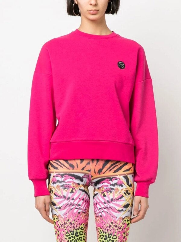 Plein Sport T-shirt met logopatch - Roze