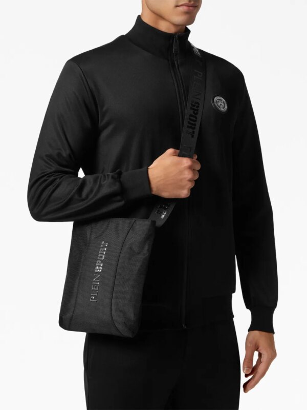 Plein Sport Schoudertas met logo-reliëf - Zwart