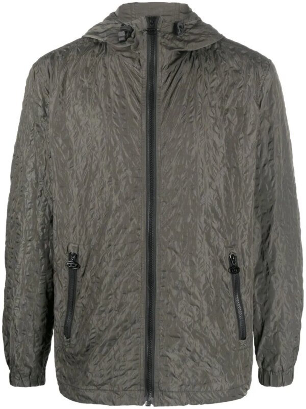 Diesel coupe-vent à effet froissé - Vert