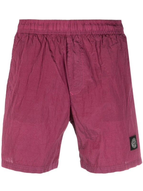 Stone Island short de sport à patch Compass - Rose